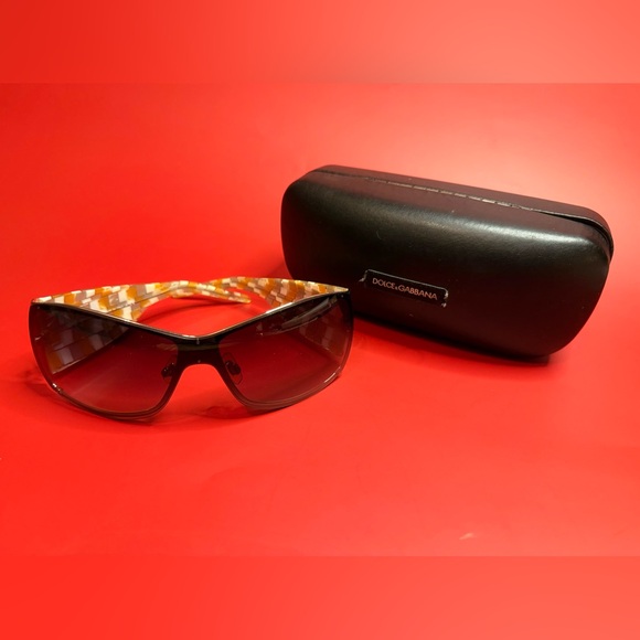 Dolce & Gabbana Accessories - Dolce & Gabbana Sunglasses with Black Lens and Gold Accents